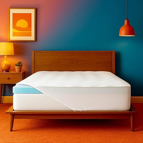 ViscoSoft 3-Inch Memory Foam Mattress Topper Queen – Reflex Cooling Gel Pad with Removable Washable Cover – CertiPUR-US & Oeko-TEX Certified