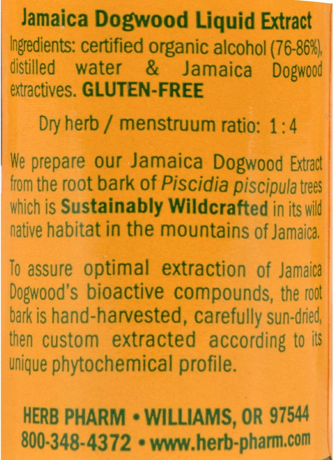 Herb Pharm Jamaica Dogwood Liquid Extract for Minor Pain - 1 Ounce - Image 2