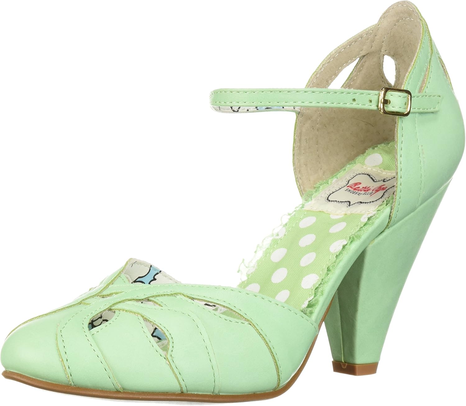 Bettie Page Women's BP403-SALLY Pump, Mint, 10 B US