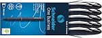 Schneider One Business, Rollerball Pen, 0.6 MM, Four-Pack, One Each of: Black, Red, Blue, Green (183094)