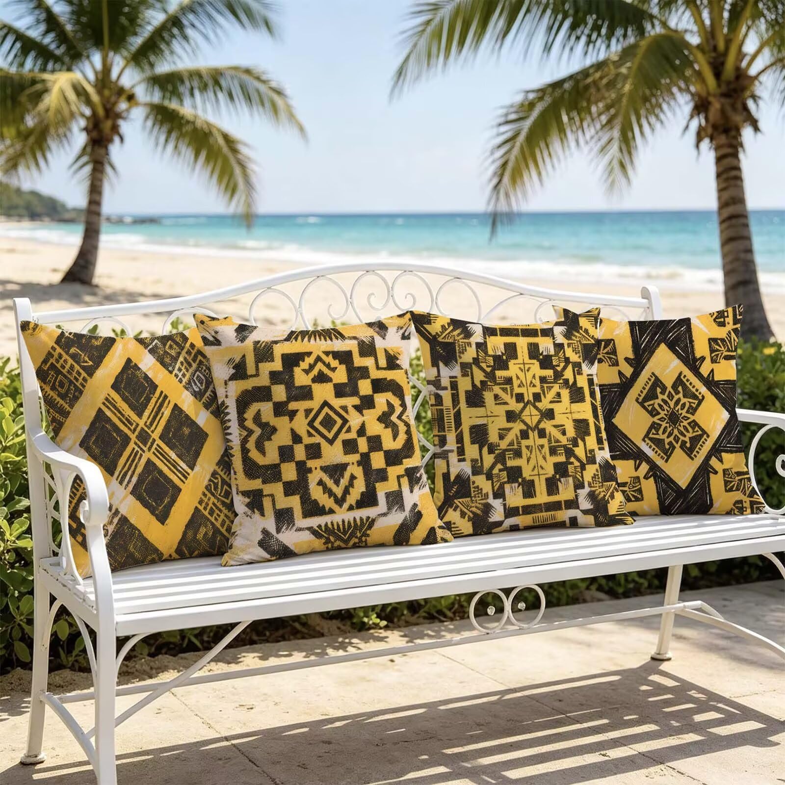 Kopfkissenbezug Black and Yellow Outdoor 60x60cm Kissenbezug THDZ-1812