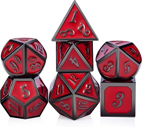Miniatura 271 de DNDND - Juego de dados de metal para D&D, 7 dados DND verdes con caja de metal para juegos de rol como Dungeons and Dragons y juegos de mesa verde