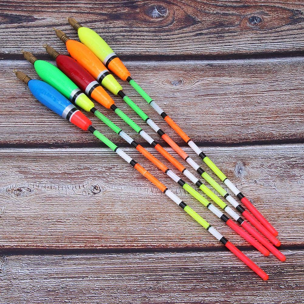 Boja rybacka z drewna balsowego, pływaki wędkarskie, 26.5cm wysokiej jakości farba 5 sztuk jezioro do basenu wędkarstwo morskie dzikie wędkowanie(4+2g, blue)