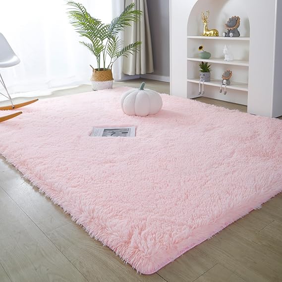 Amazon.com: Medeunk 8x10 Area Rugs Pink Super Soft Fluffy Upgrade ...