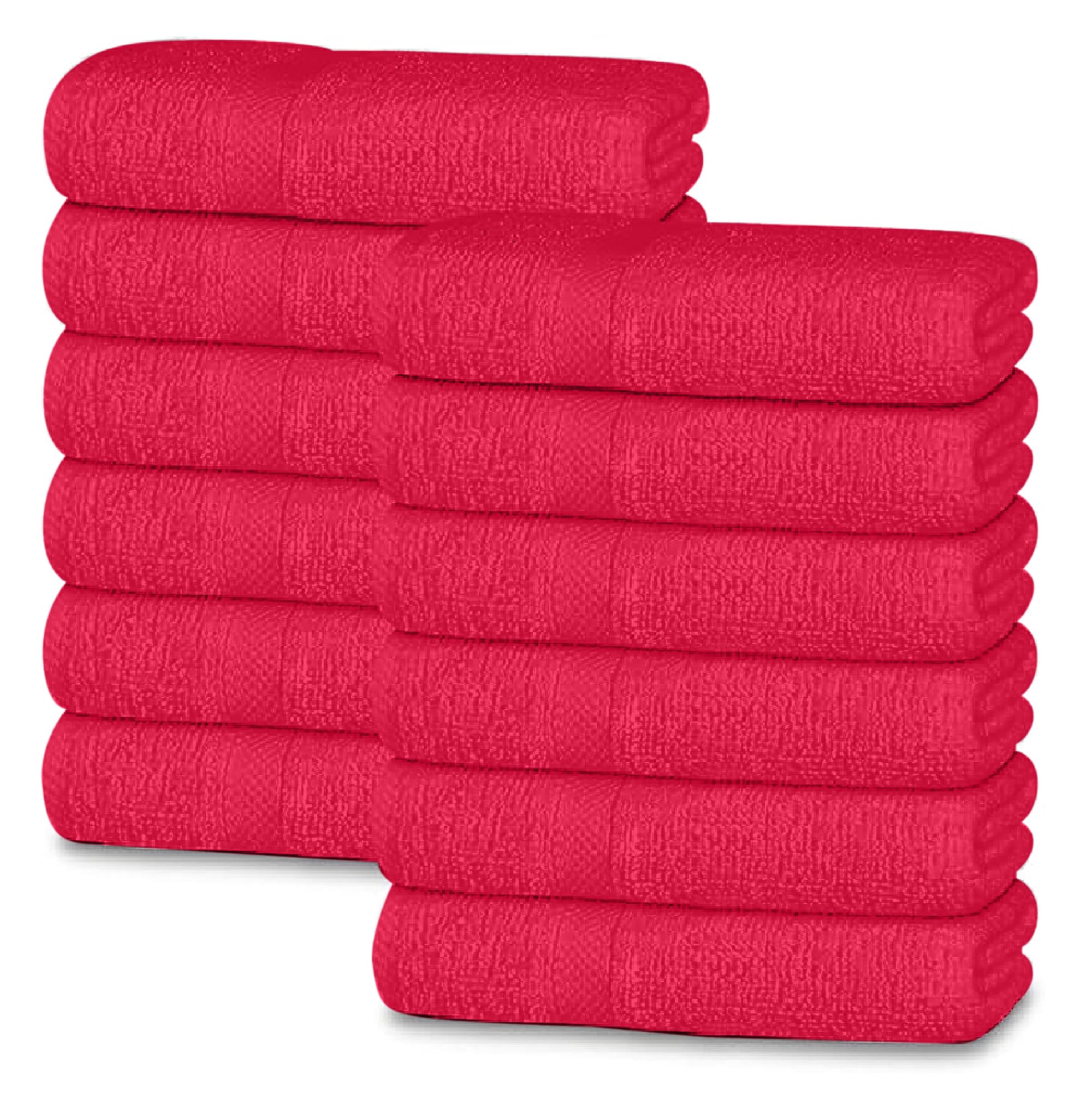 Opulent Dreams 100% Egyptian Cotton Towel Sets – Soft, Absorbent, Quick-Dry – Includes Bath Sheets, Bath Towels, Hand Towels, Flannels – Luxuriously Easy to Wash (Burgundy, Guest Towel (Pack of 12))