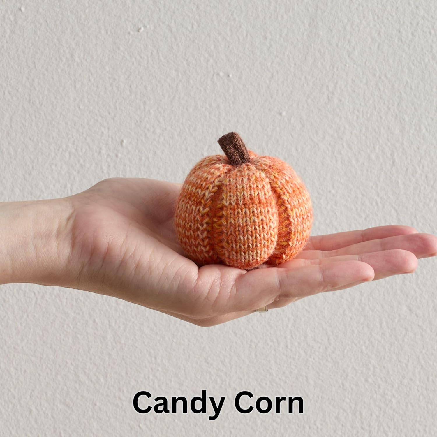 Your Heart's Content Set of 12 Cozy Mini Knit Orange Pumpkins, Fall Gold Rust Home décor Accent, Table top Thanks Giving, Soft Autumn Home Decor (Sunset Full Set)