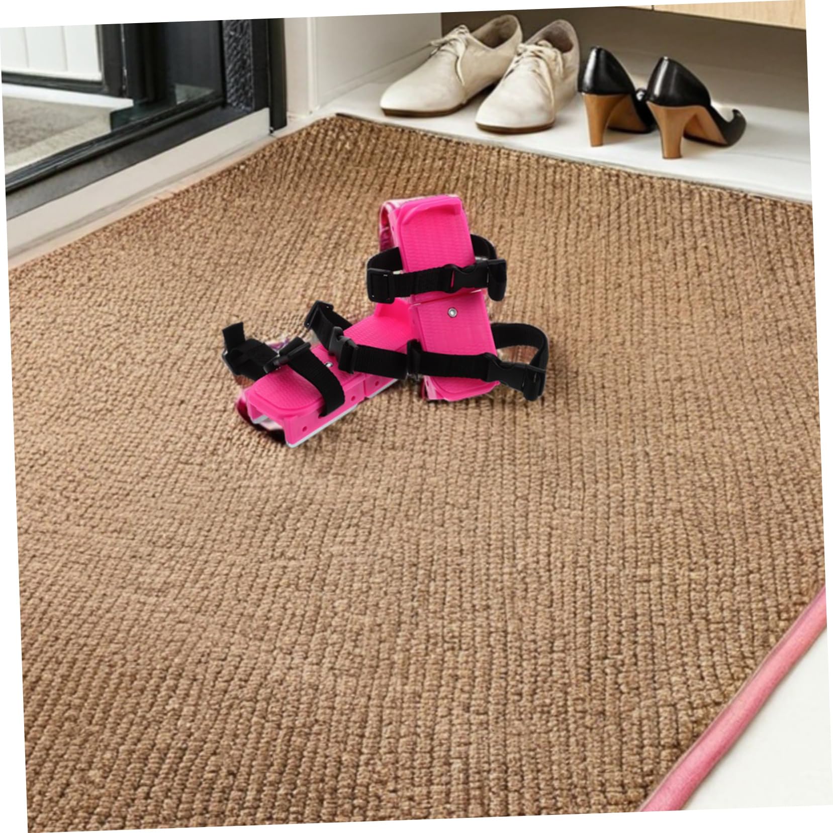 SUPVOX Pattini da Ghiaccio Rosa per Ragazzi Regolabili vestibilità Sicura e Versatilità Scarpe da Neve in Pp+Metallo per Sport Invernali All'aperto