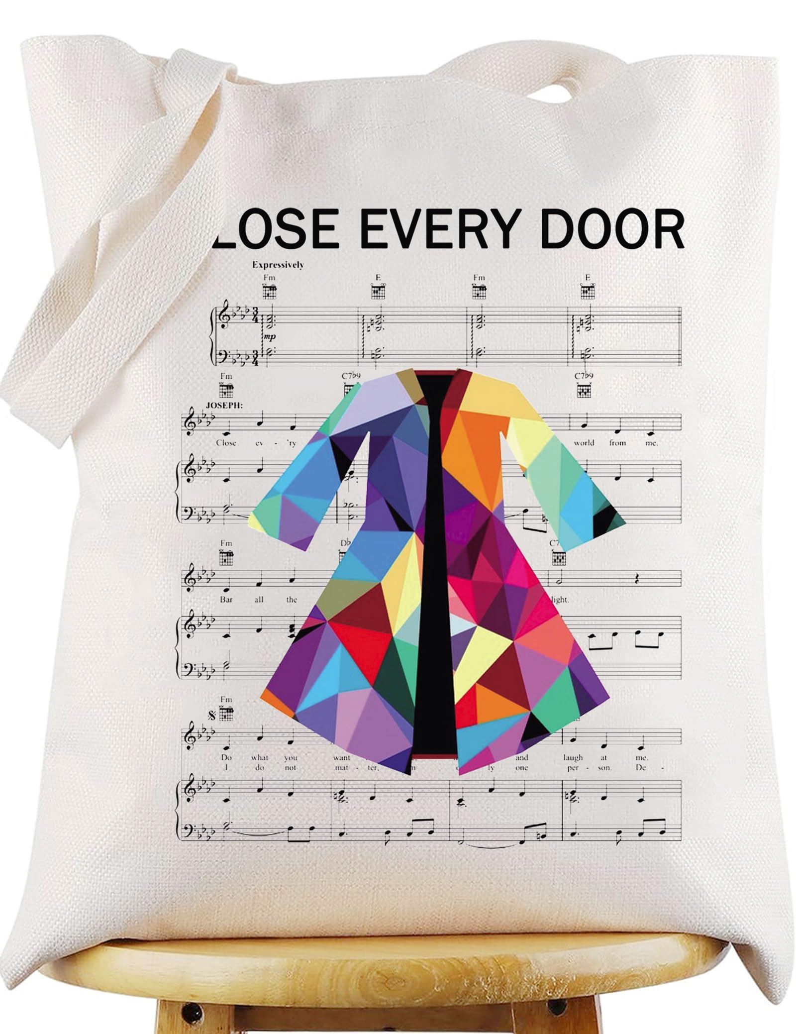Theater Drama Tote Bag Musical Fans Gift Close Every Door Shoulder Bag Musical Merchandise
