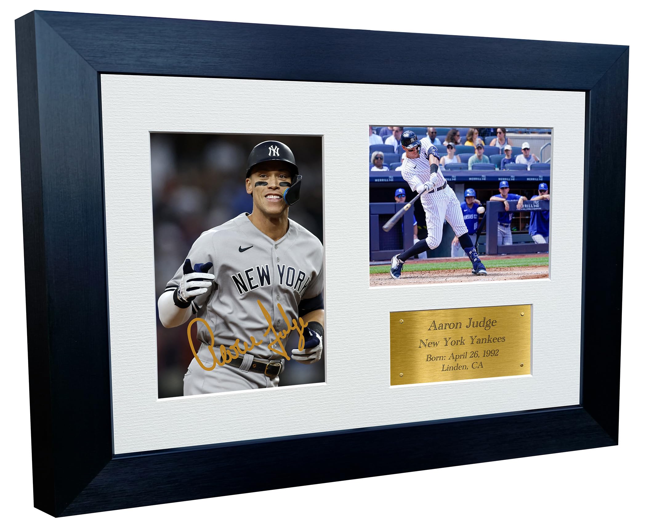 Kitbags & Lockers 12x8 A4 Aaron Judge New York Yankees Autographed Signed Photo Photograph Picture Frame Major League Baseball Poster Gift G