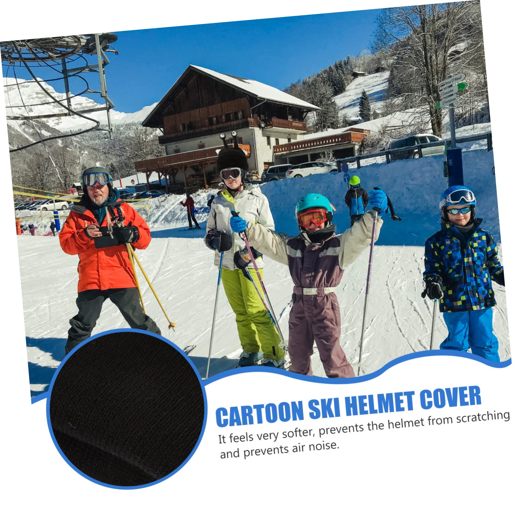 BESTonZON Housse De Casque Ski Adulte Hommes Enfants Couvre-Casque Isolé Couverture De Snoyablaghing Housse De Protection Casque Fournitures De Sports De Neige Accessoires De Vélo à Vélo Fil