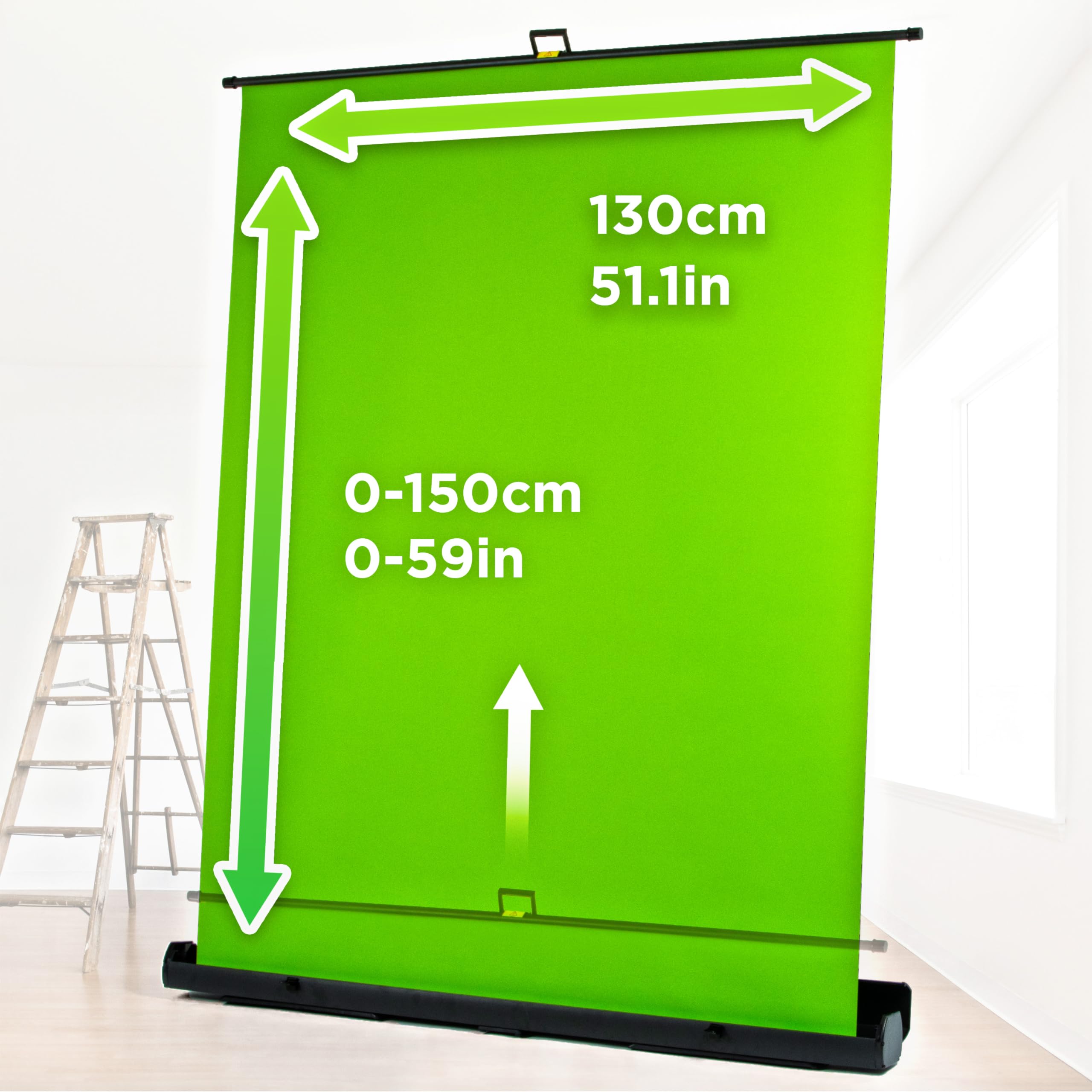 Duronic FPS15 GN Fond Vert 150 x 130 cm Décor pour Filmer des vidéos