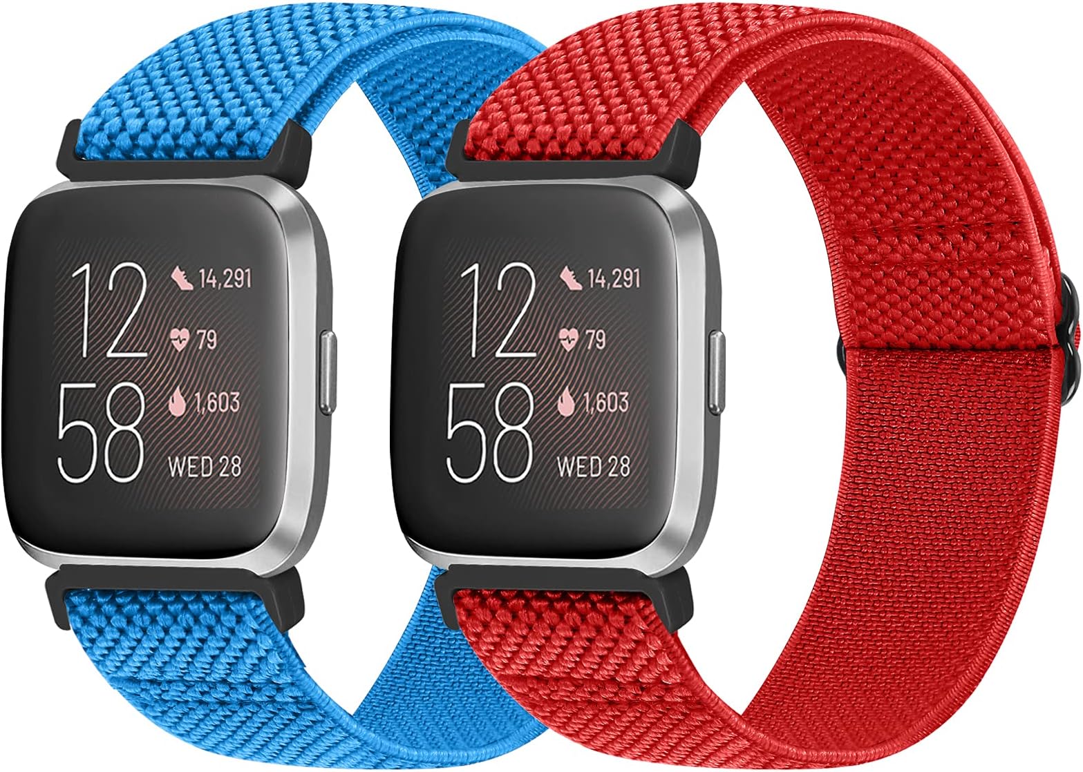 for Fitbit Versa/Versa 2/Versa Lite/Versa SE Nylon Elastic Bands Comfortable Adjustable Lightweight Replacement Bands