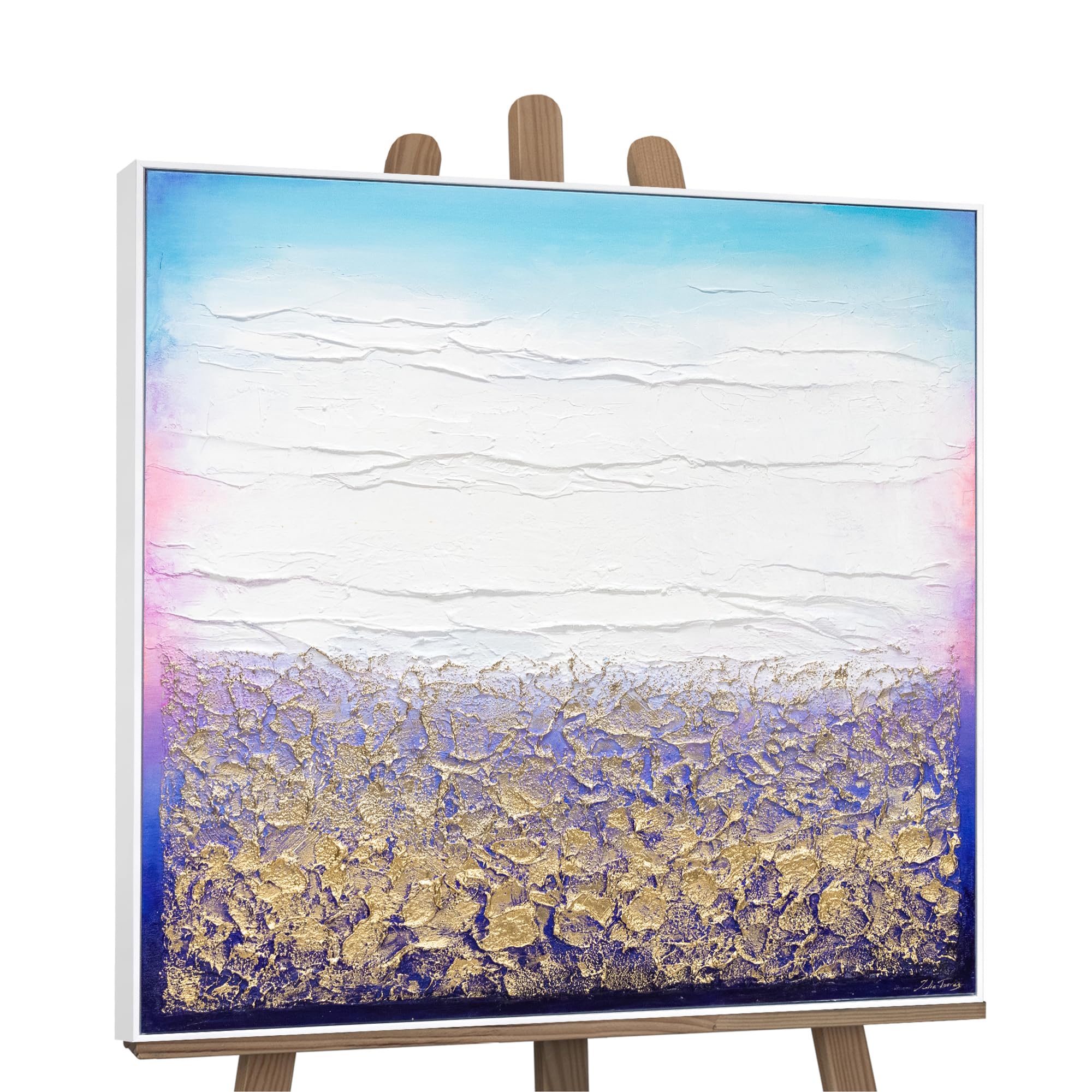 YS Pintura a mano «Brillantez del mar» | Cuadros pintados a mano abstractos Art Cuadros pintados a mano | Cuadro abstractos | Cuadros de lienzo