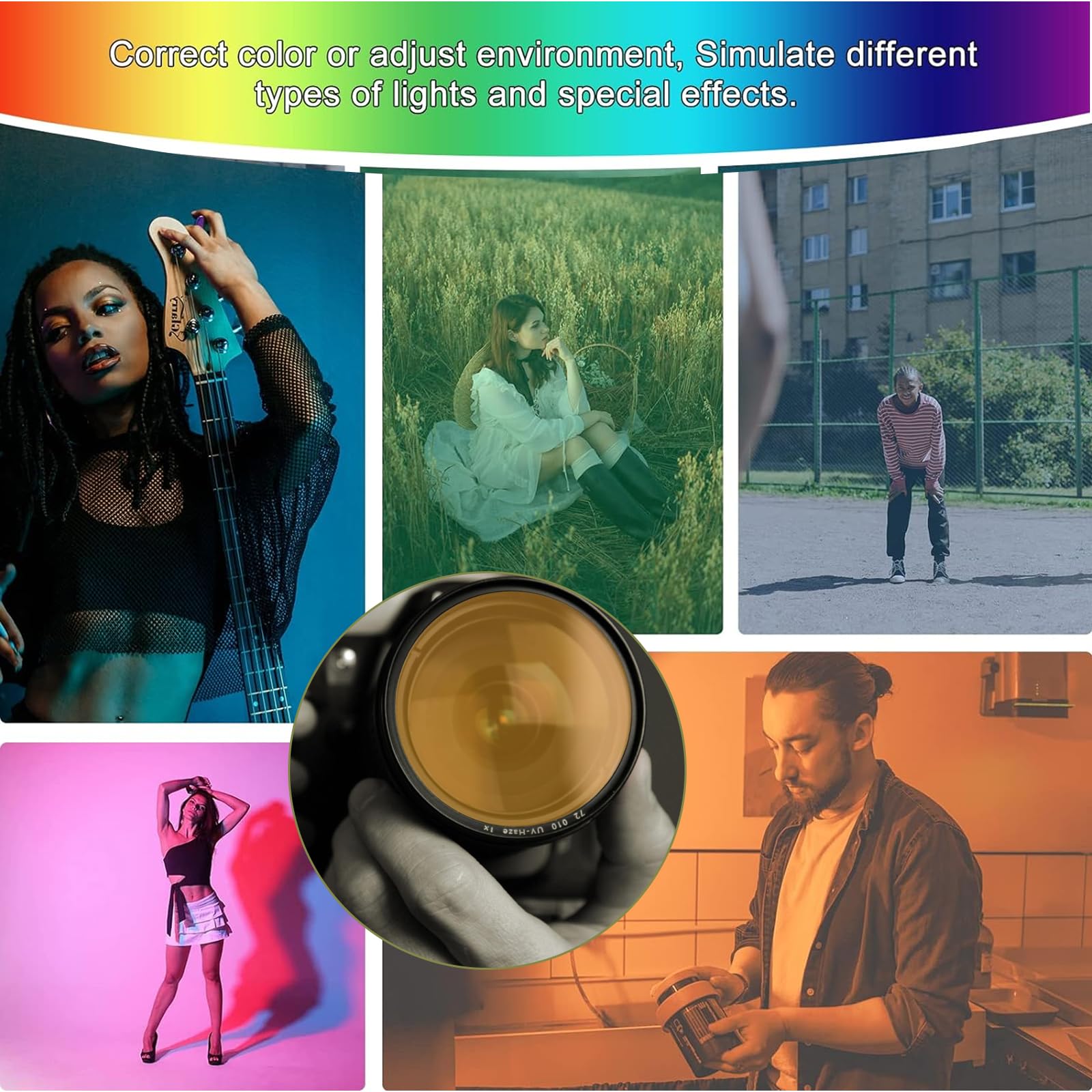 Filtri Gelatina Per Luci,20 Pezzi Gelatine Per Luci LED 10 Colori A4