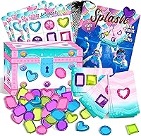 Vista 1 de Deling Juguetes de piscina de buceo de sirena, 106 piezas, juegos de búsqueda del tesoro subacuáticos, juegos de piscina divertidos de verano