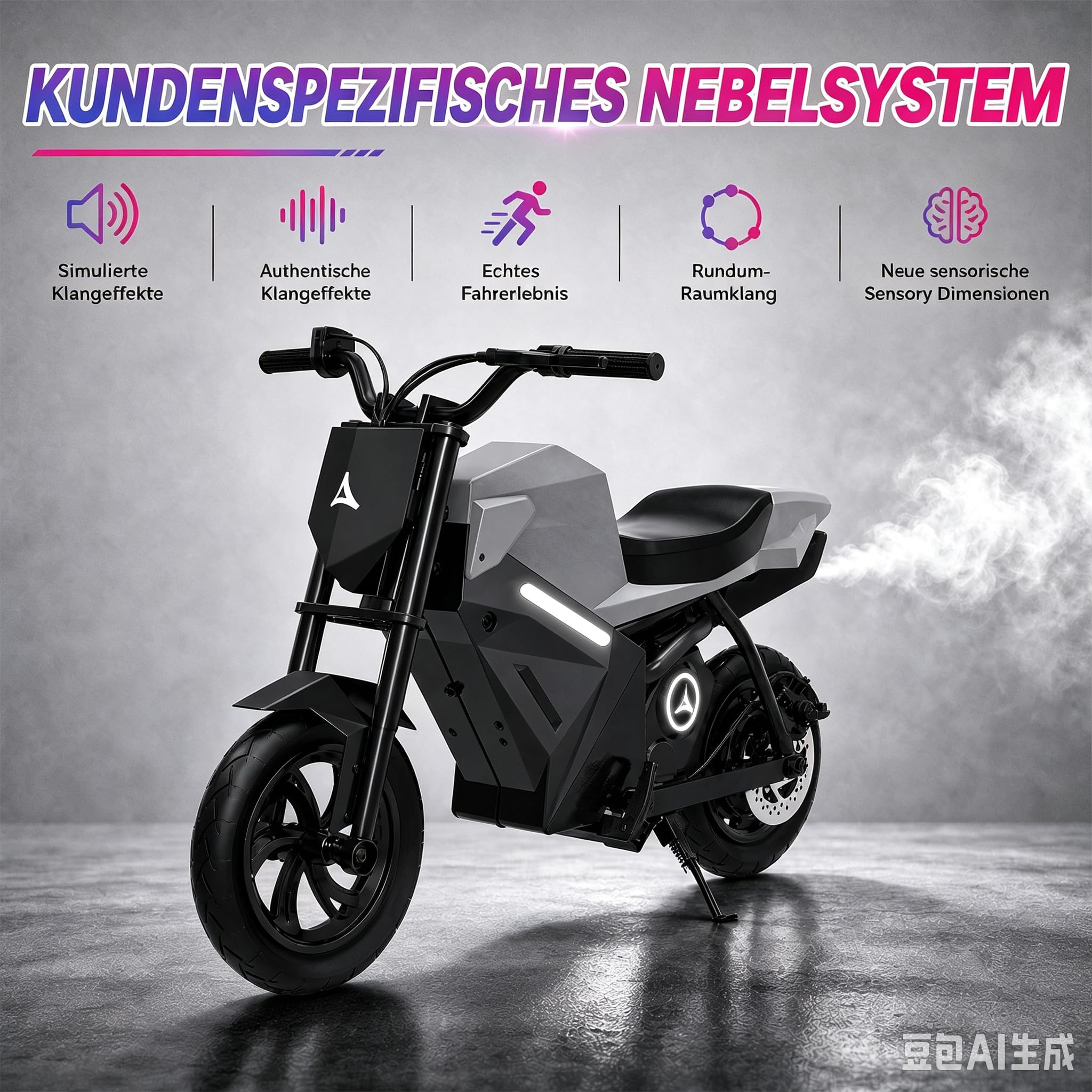 Moto elettrica per bambini, motore da 250 W, 21,6 V, 4 Ah (argento)