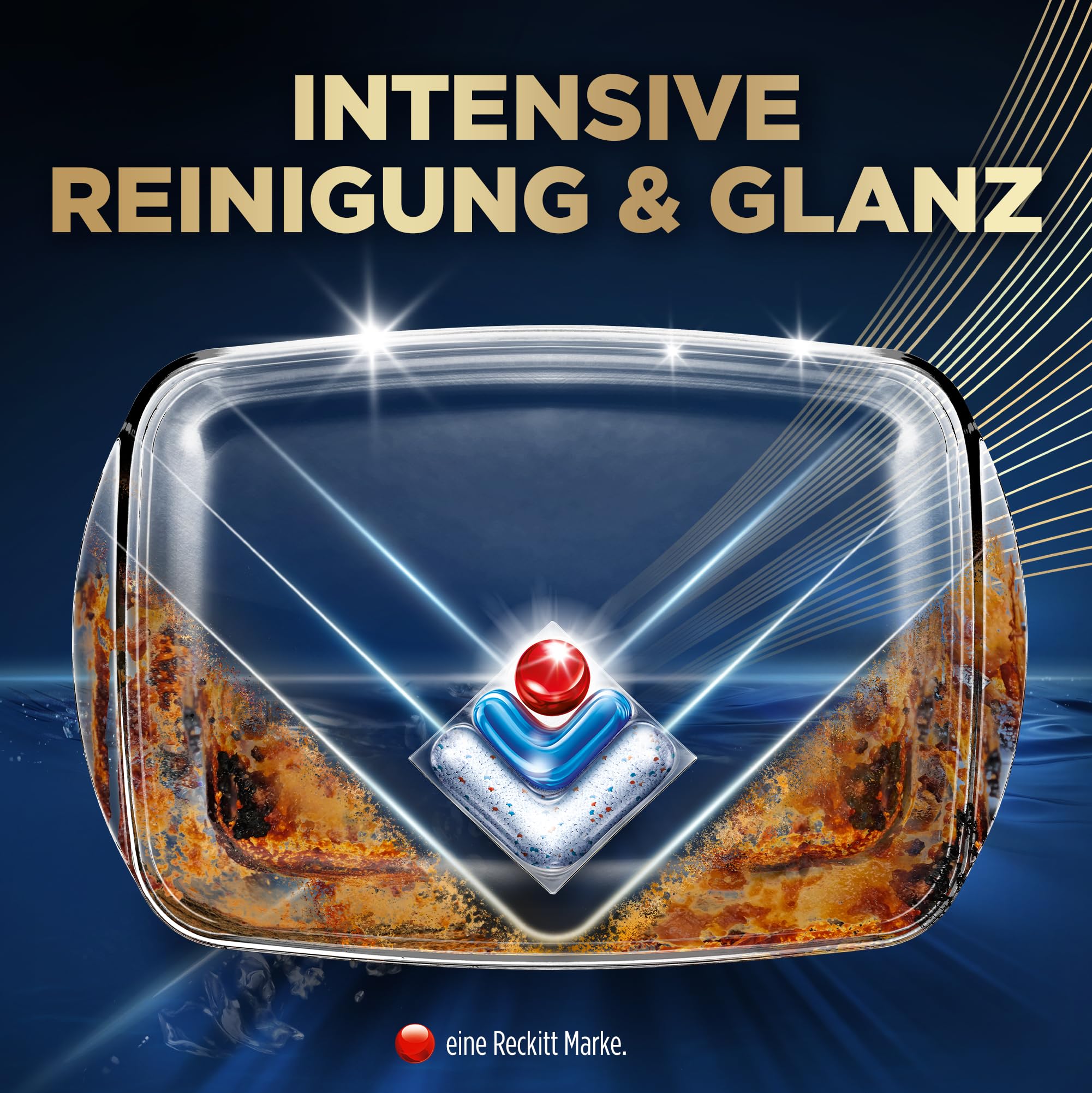 Finish Ultimate Plus Infinity Shine Spülmaschinentabs, Geschirrspültabs für intensive Reinigung, Fettlösekraft und Glanz mit Schutzschild, 2 x 73 Finish Caps