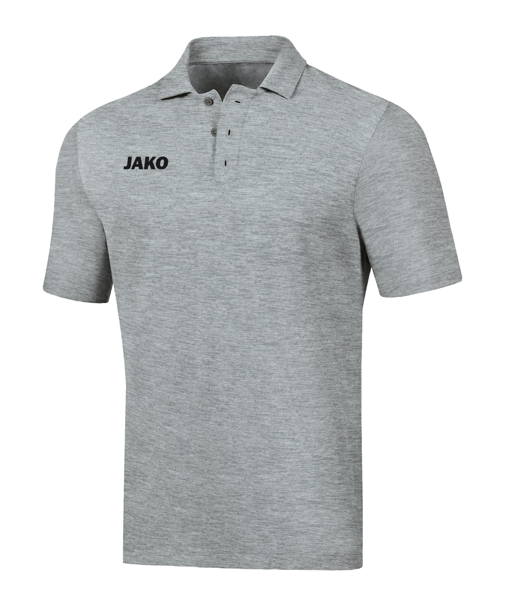 JAKO Men's Base Polos, Light Gray Mottled, L