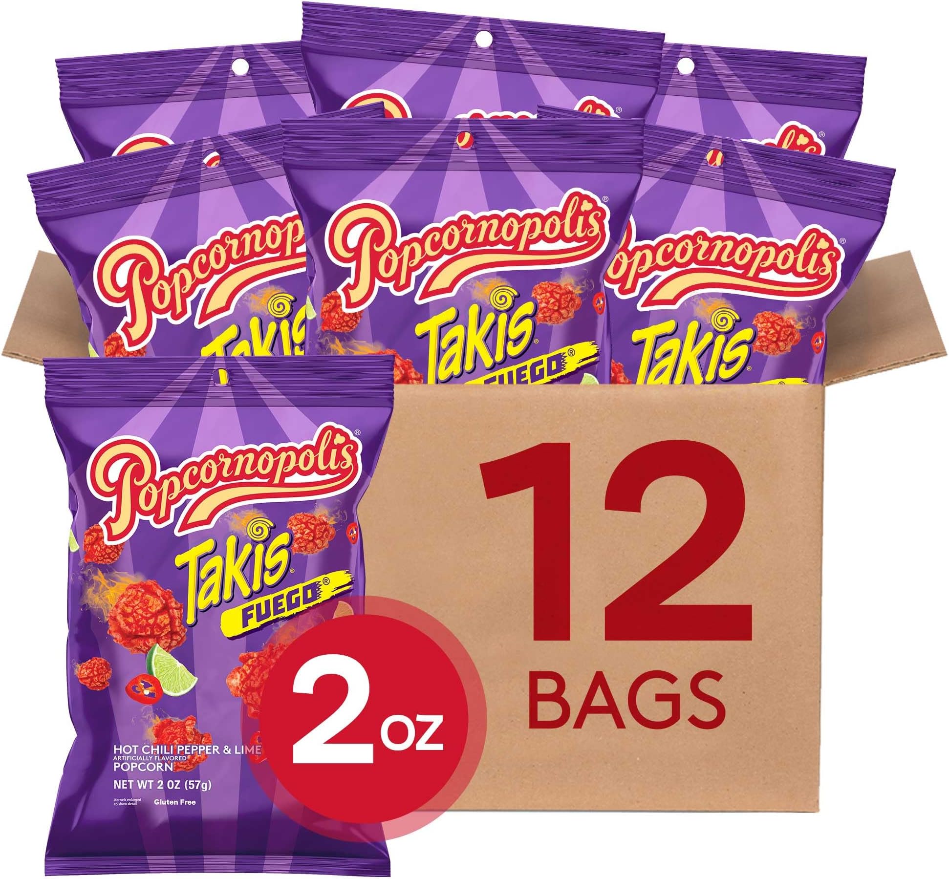 Popcornopolis Fuego Takis 12 ct, 2 oz
