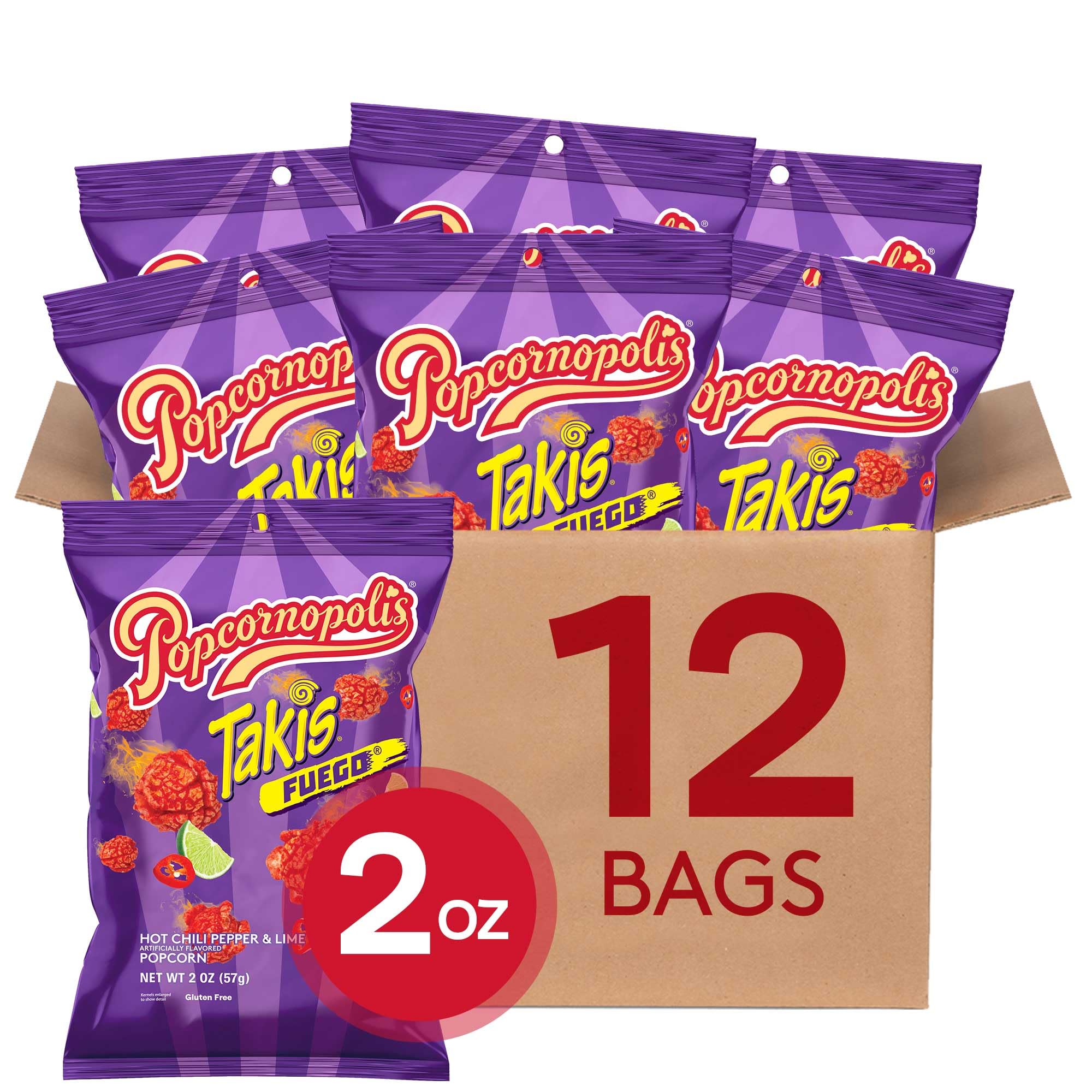 Popcornopolis Fuego Takis 12 ct, 2 oz