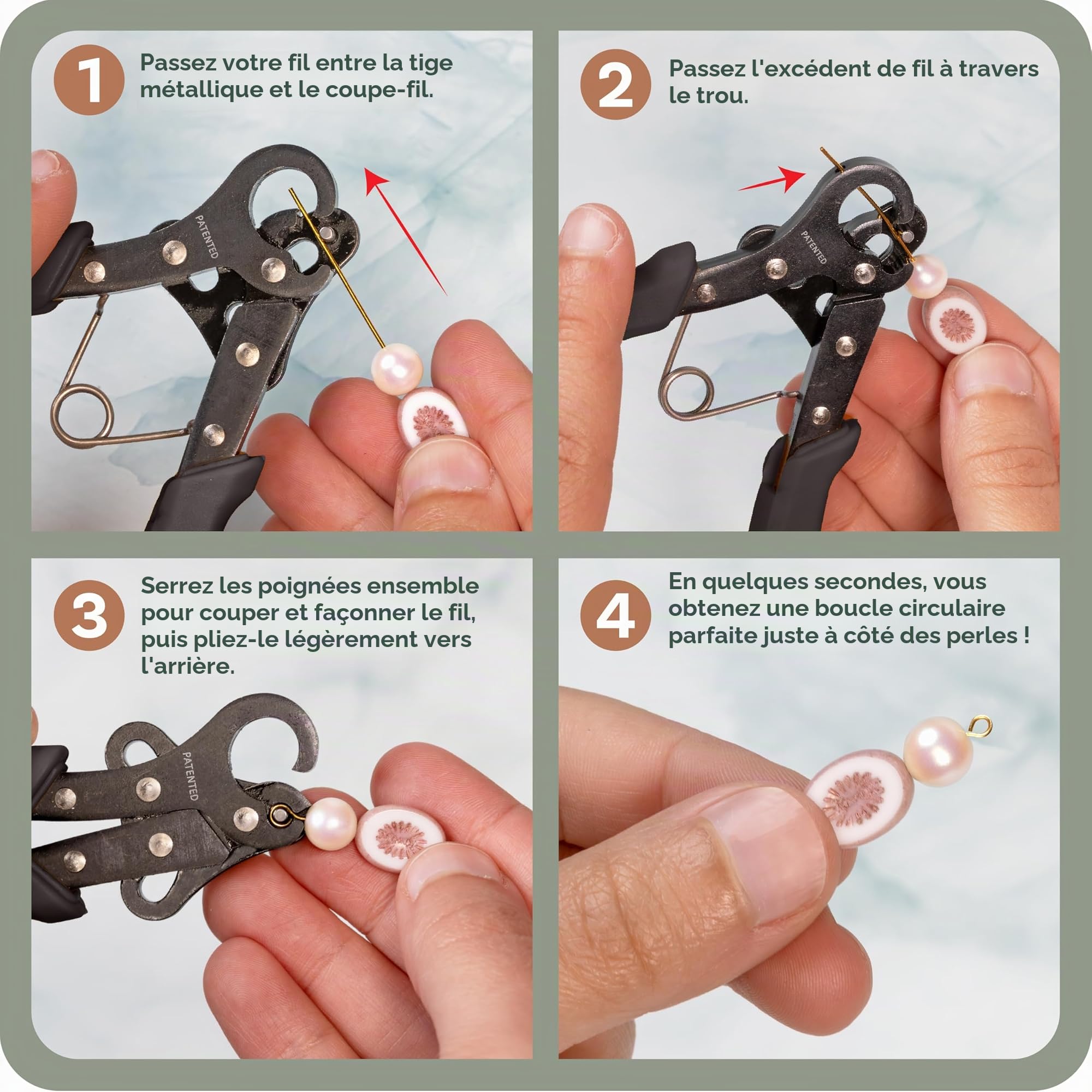 The Beadsmith Looper original pour gaucher à une étape | Créez et découpez des boucles régulières de 1,5 mm pour la fabrication de bijoux. À utiliser avec du fil de 24 à 18 g.