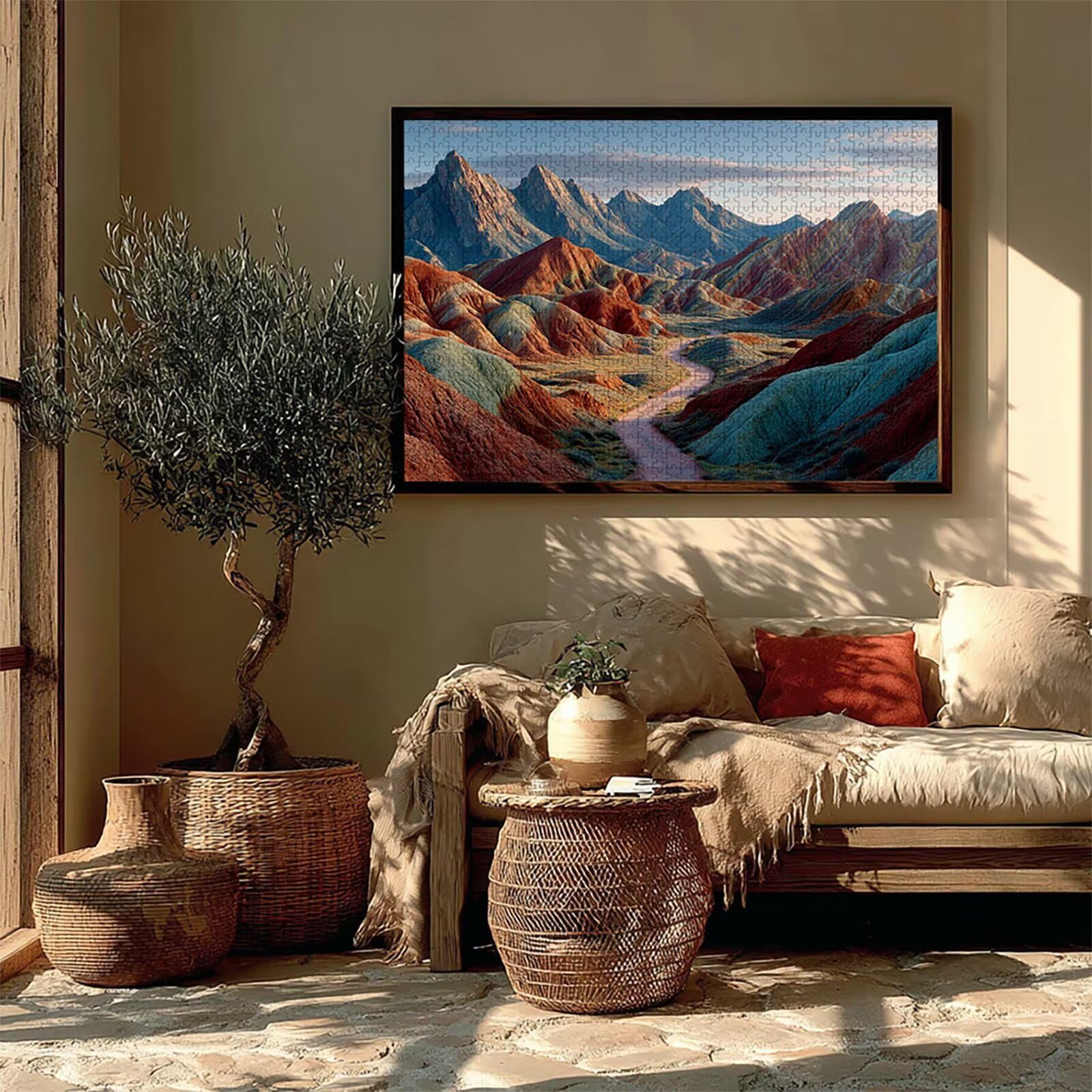 Puzzle Arte con Scatola Montagna, Paesaggio Puzzle Legno 6000 Pezzi Adulti 179x105cm, Attività di Intrattenimento ad Alta Difficoltà, DIY Classici Gioco, Jigsaw Per Tutta La Famiglia, Regalo, B-8362