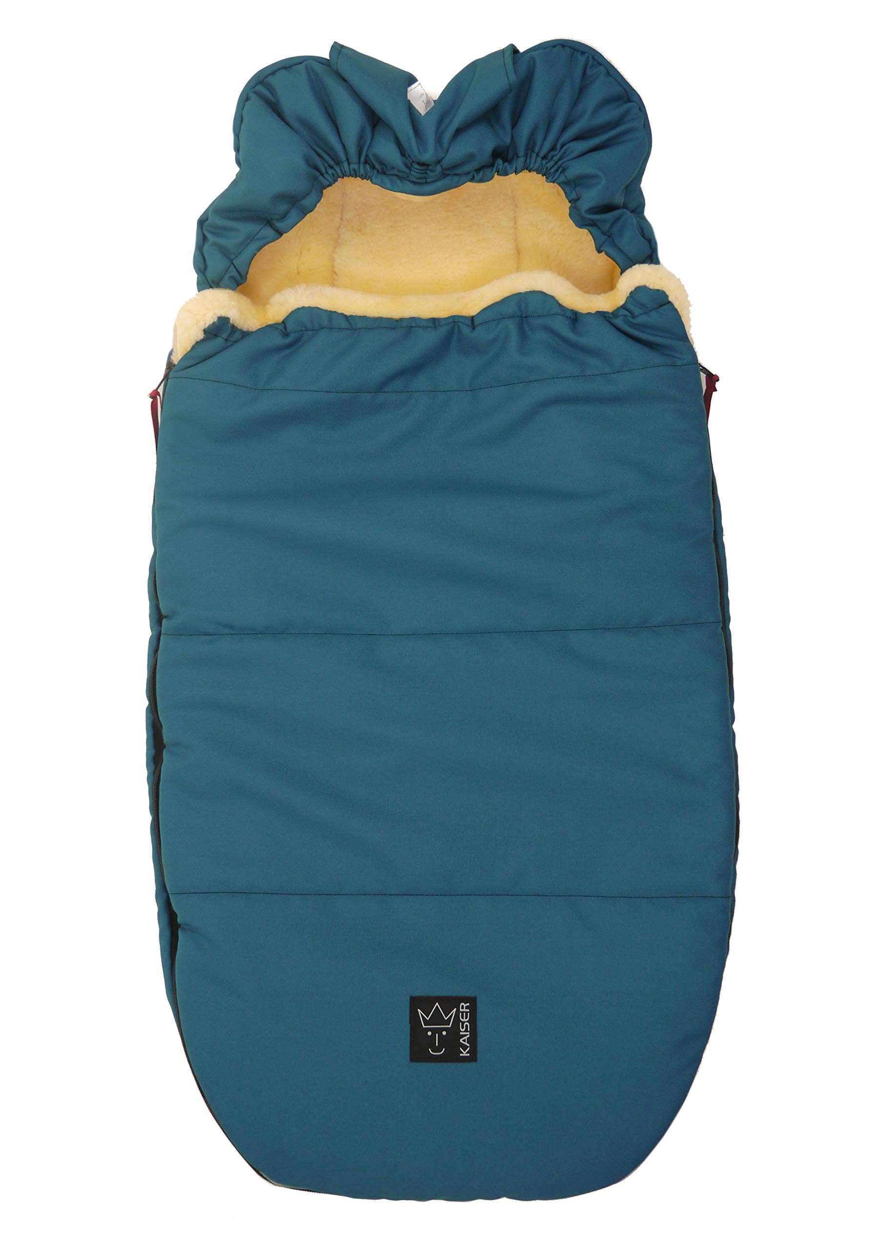 Kaiser 6720556 Lenny - Saco para los pies (piel de cordero), color azul