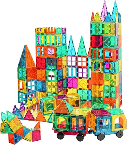 BMAG 130 bloques de construcción de azulejos magnéticos bloques magnéticos 3D tableros de juegos de construcción para niños pequeños juguetes