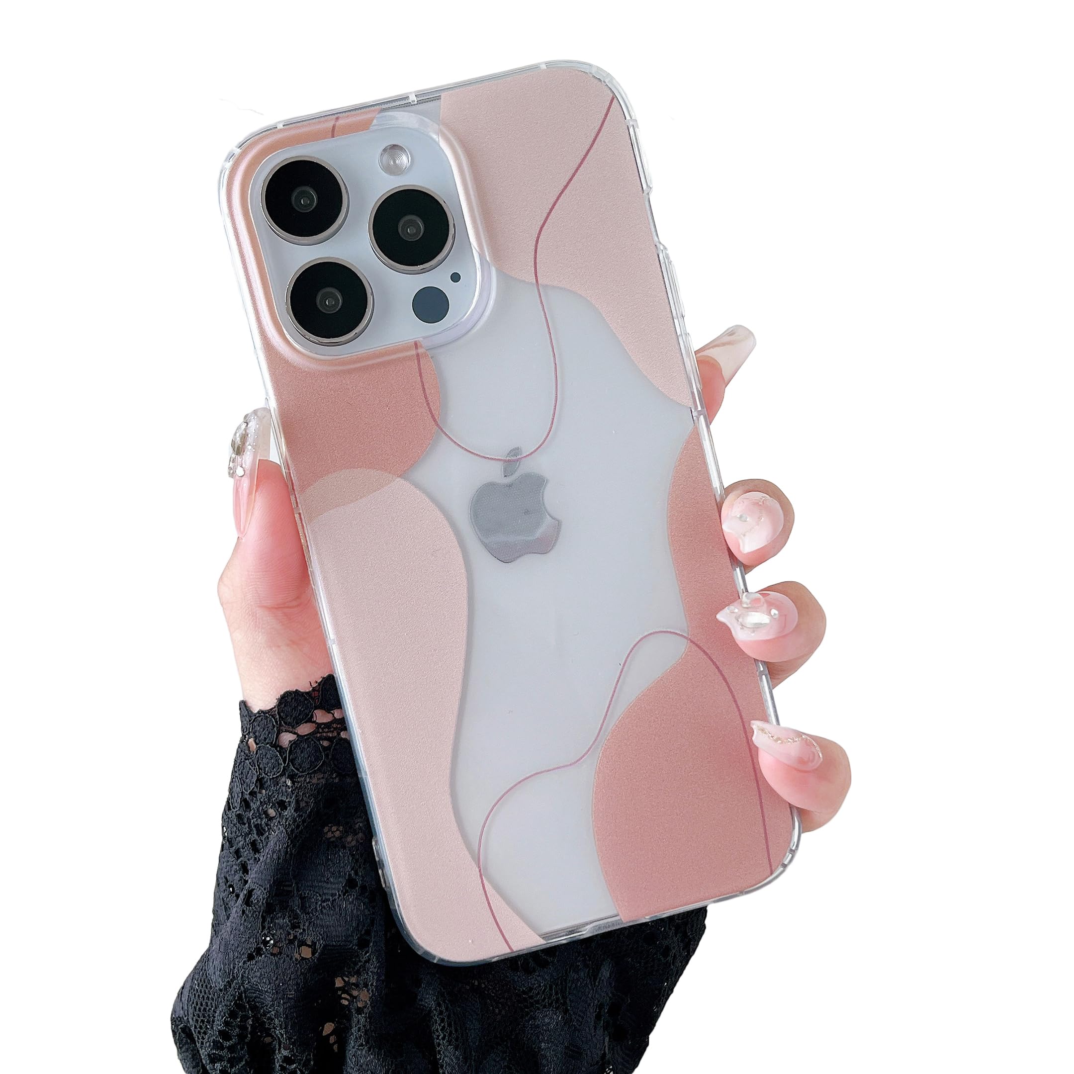 DEFBSC Compatible with iPhone 13 Pro Max Case, Soft Shaped Art Design with Built-in Bumper Protective Phone Case, Cute Slim TPU Cover Designed for