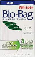 Vista 2 de Tetra Whisper Bio-Bag - Cartuchos de filtro para acuarios, filtro mediano para peces de agua dulce y marina, elimina olores y decoloración, listos
