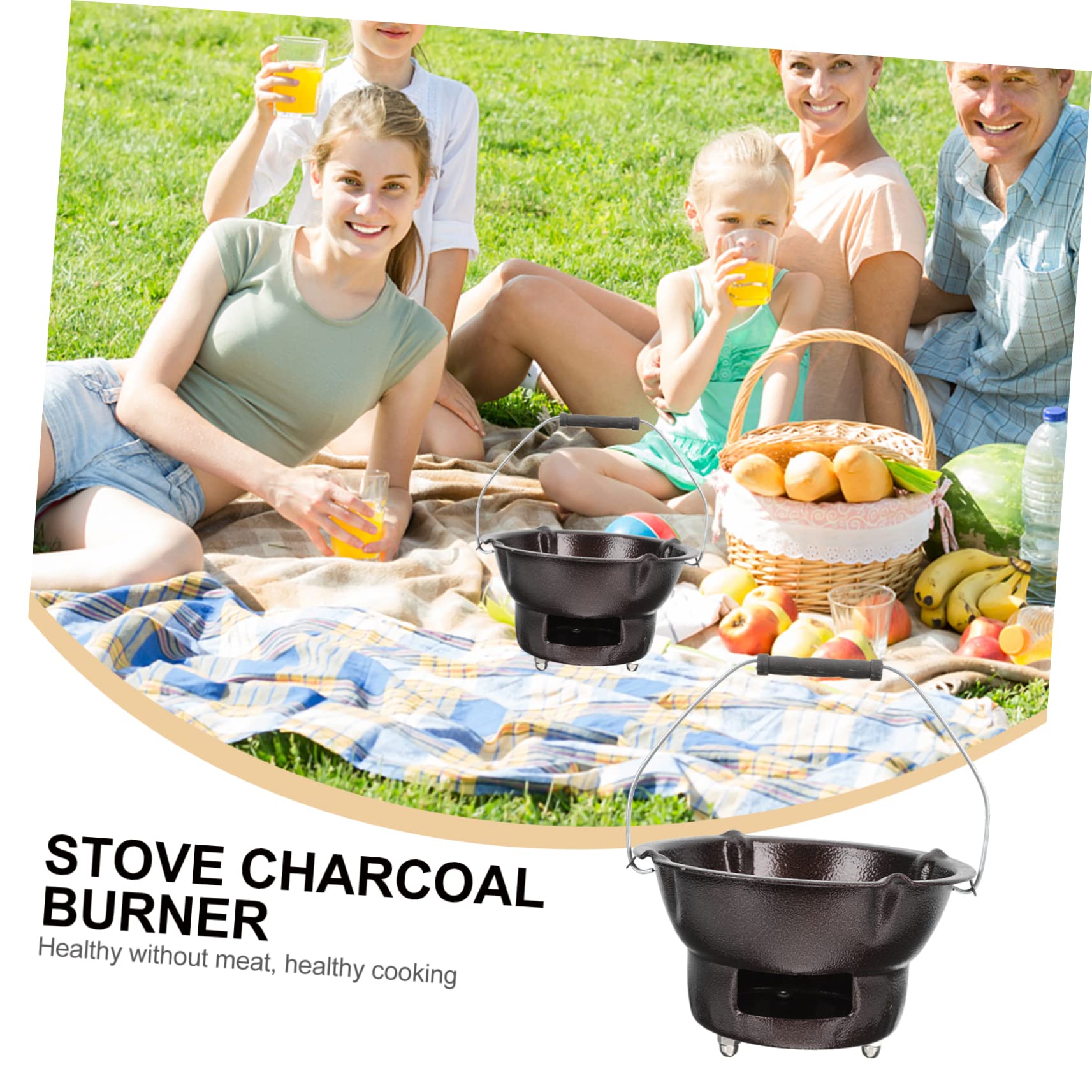 SUPVOX Réchaud À Thé Barbecue Poêle À Charbon Chauffage Extérieur Camping Cuisson