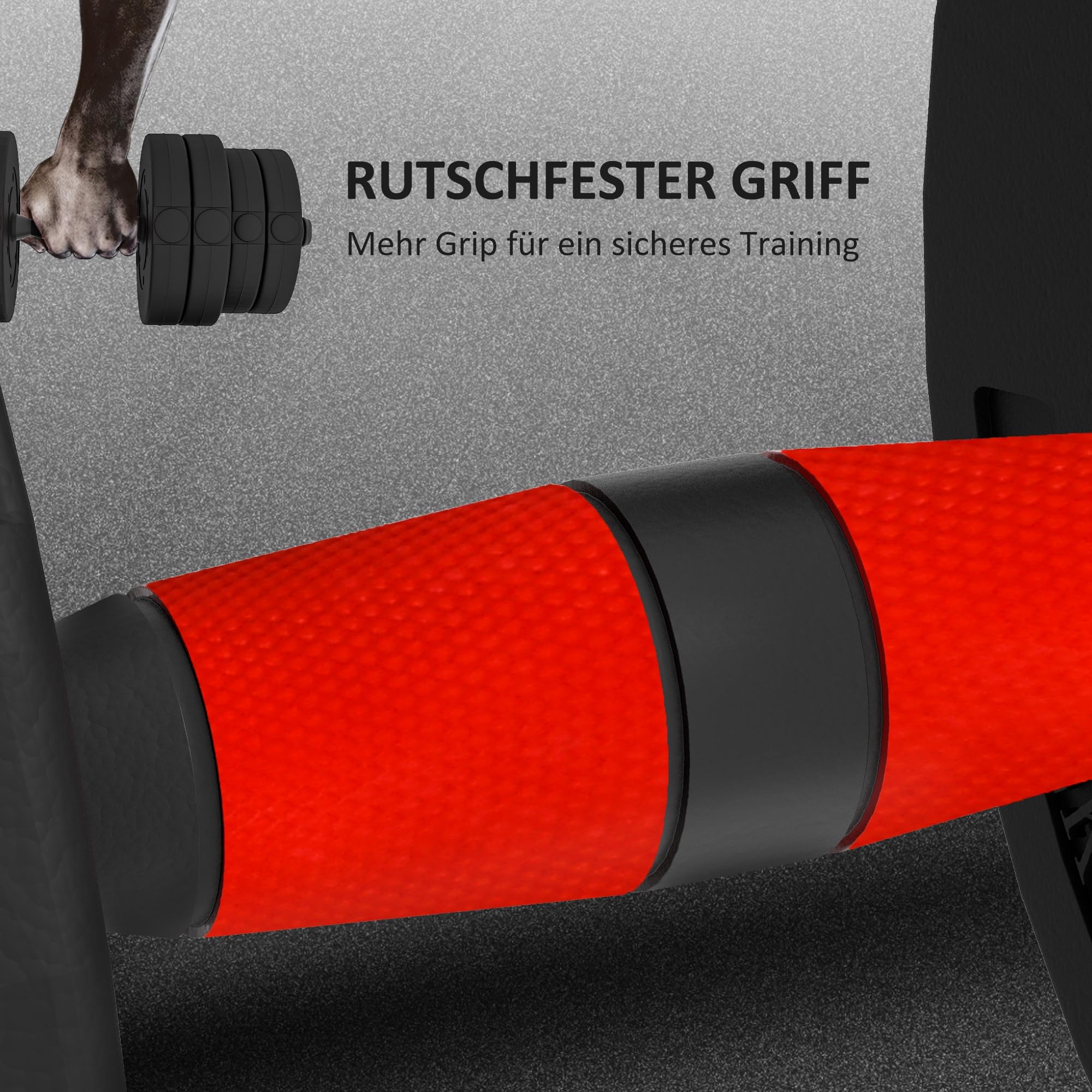 HOMCOM 2 in 1 Hanteln Set Verstellbare Kurzhantel Langhantel | Professionell, Dumbbell, Krafttraining und Gewichtheben, für Zuhause Fitness