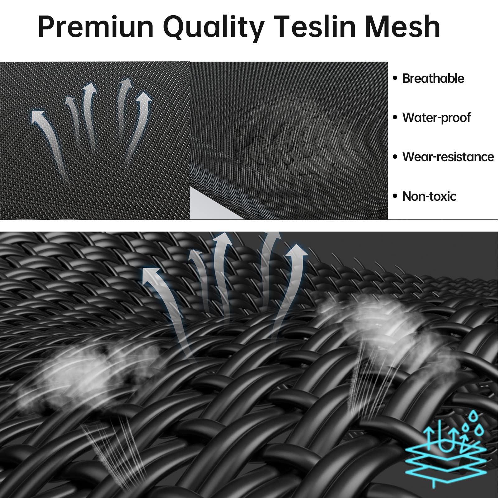 KORIMEFA Brandina per Cani Lettino Rialzato per Cani Grande Cuccia Cane Interno Esterno Brandina Cane Taglia Grande Lettino Rinfrescante per Animali Domestici, 122x85cm (L)