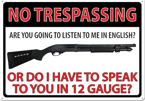 Miniatura 39 de River's Edge Carteles de metal resistentes a la intemperie, en relieve Nevermind The Dog Cuidado con el dueño,Día Crappie,Aparcamiento de