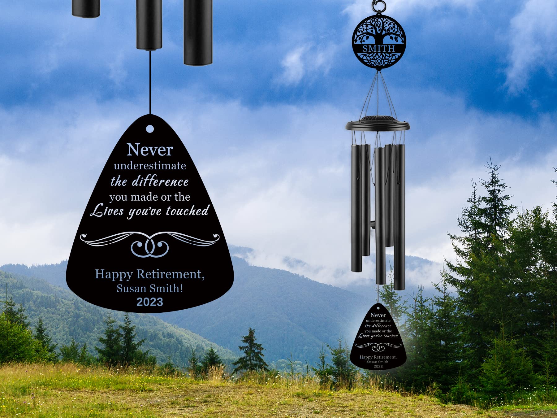 YCHARTSIGN Custom Retirement Wind Chime