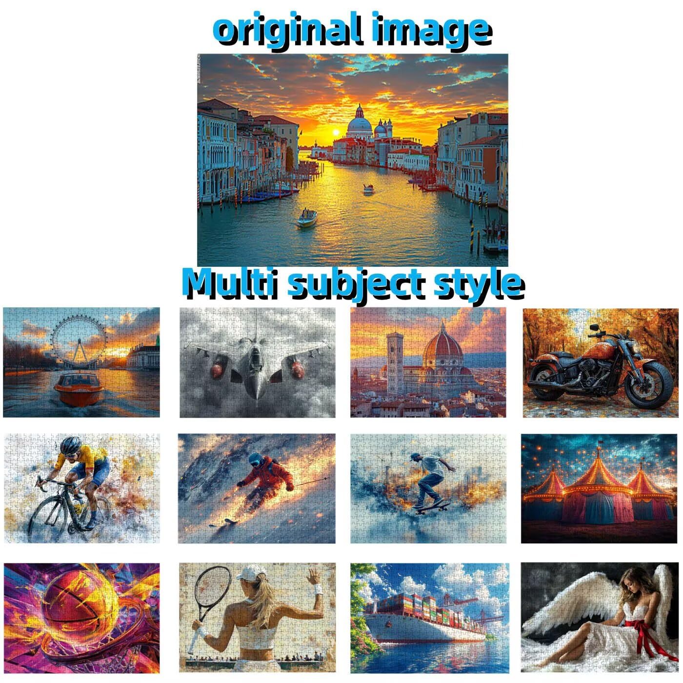 Wenecja Puzzle 4000 elementów, dla dorosłych, drewniane puzzle, dla dorosłych, klasyczne puzzle, 4000 elementów dla całej rodziny, puzzle do dekoracji wnętrz, prezenty dla mężczyzn i kobiet, 90 x 140