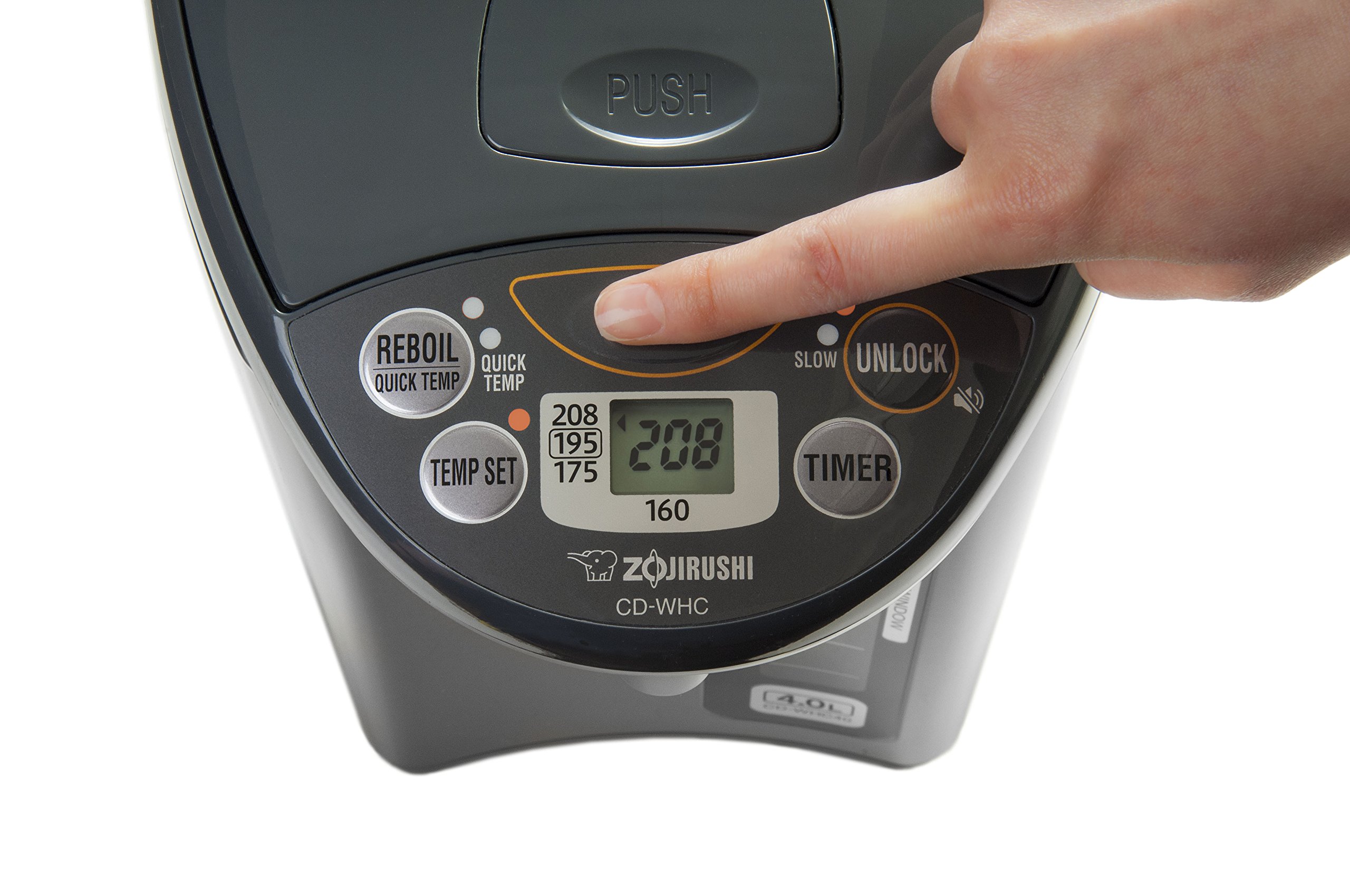 Zojirushi CDWHC40XH Water Boiler & Warmer, 135 oz, Stainless Gray