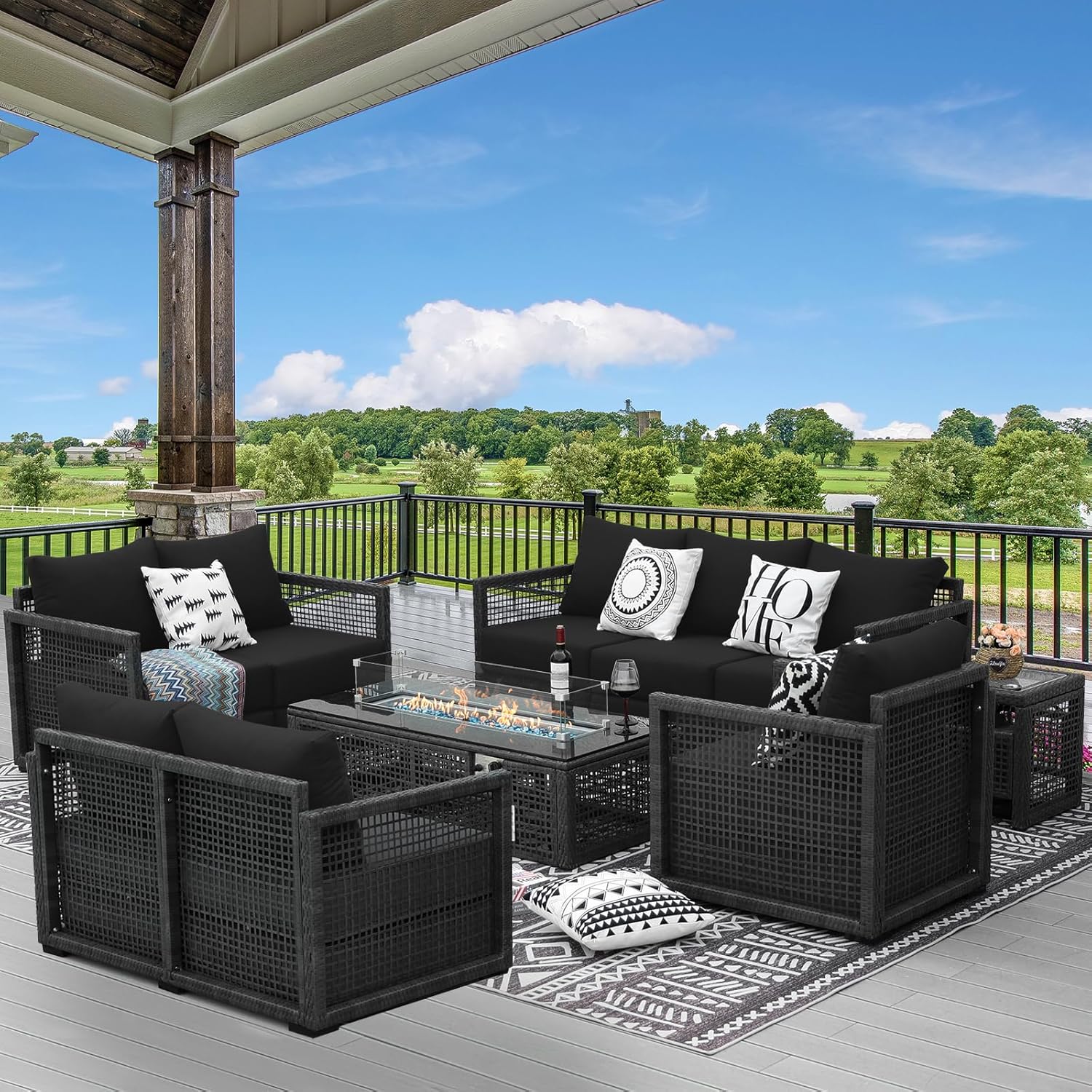 RADIATA PE Wicker Heated Patio Furniture Sectional High