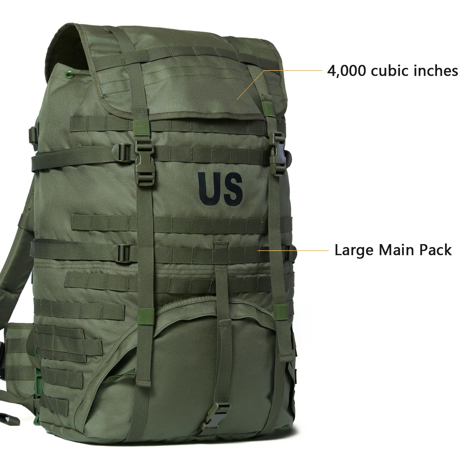 Amazon.com: MT Military MOLLE 2 Large Rucksack with Frame, Army