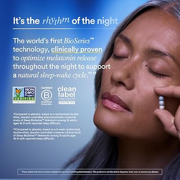 Ritual Melatonin 5mg - Sleep Aid Supplement - 20 Capsules - 20 Servings | BioSeries Time-Released Capsules Designed for All Night* Sleep Support for Adults - Vegan - Drug-Free - Vanilla