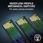 Razer BlackWidow V4 Low Profile HyperSpeed Wireless Gaming Keyboard: Yellow Mechanical Switches - 2.4GHz Wireless & Bluetooth - Multi-Function Roller - 11 Control Buttons - Long Battery Life