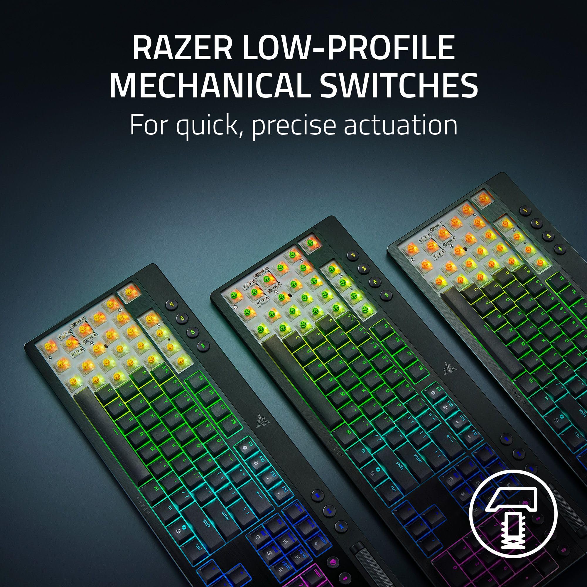 キーボード Razer BLACKWIDOW V4LOW-PROFILE HS yellow Razer BlackWidow V4 Low-profile HyperSpeed - Wireless Low-profile