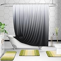 Vista 99 de OLANLY Juego de 2 alfombras de baño de 2 piezas, alfombras de baño de microfibra suave y absorbente y alfombra de inodoro con contorno