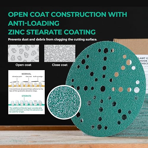 Miniatura 5 de toolant - Disco de lijado de grano 150 con 49 agujeros de 6 pulgadas, discos de lijado compatibles con lijadoras Festool de toolant - 50 unidades