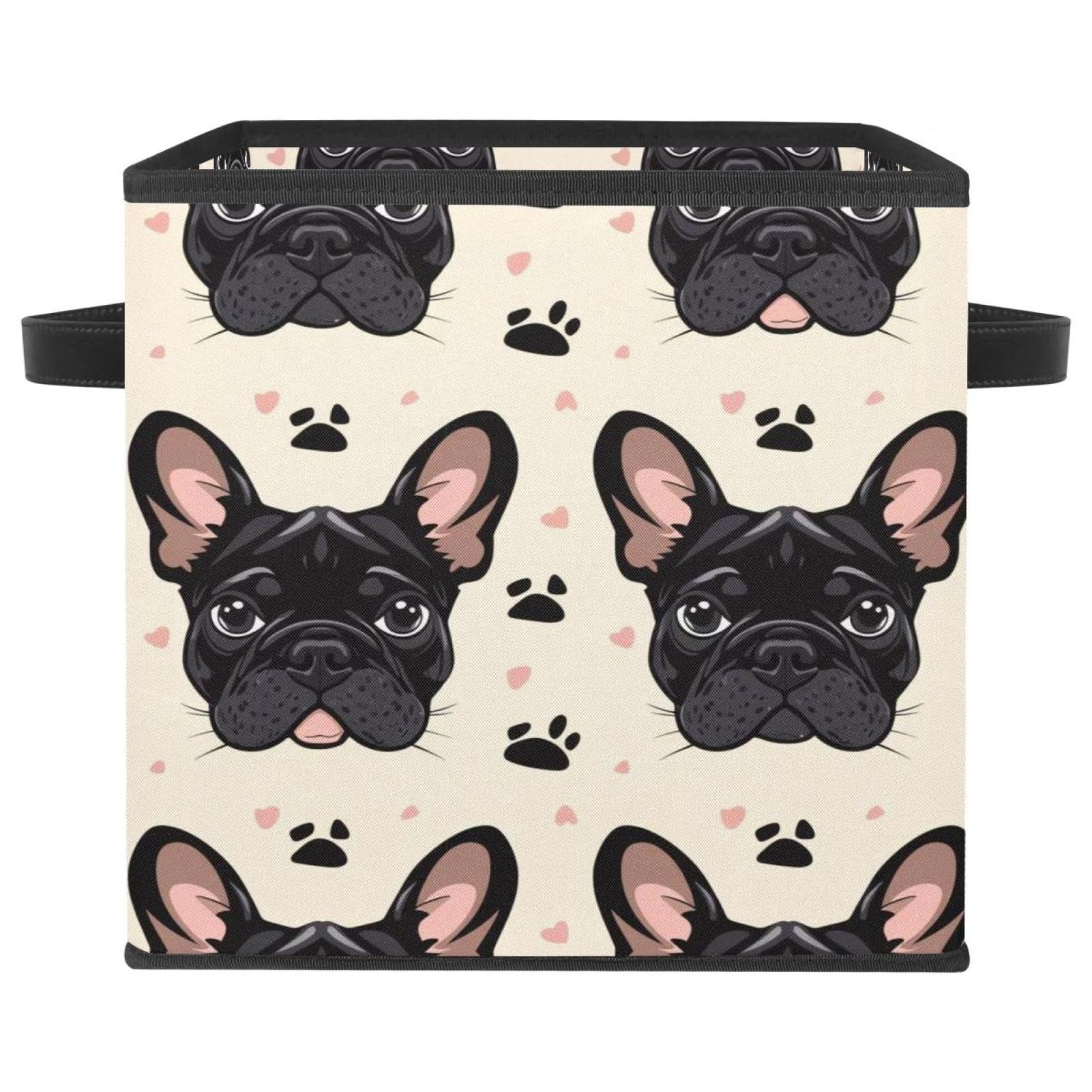 Boîte bouledogue français pour ranger les vêtements encombrants facilement