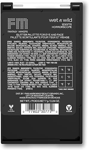 Miniatura 5 de wet n wild Fantasy Makers - Paleta de sombras de ojos con purpurina para Halloween, horrorscope (paquete de 2)