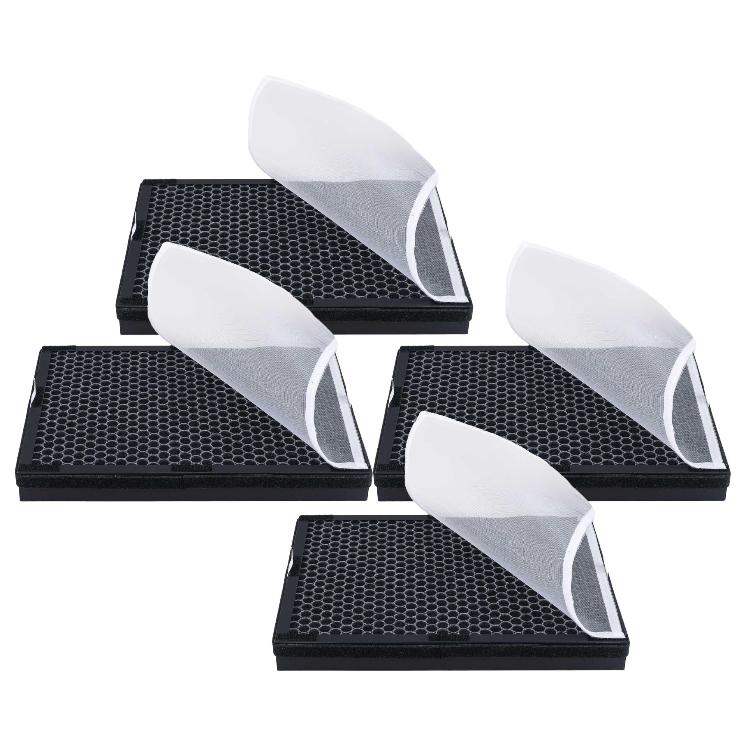 vhbw 4x filtro de aire compatible con Rowenta Pure Air Essential PU2530 purificador - Filtro combi carbón activo + Allergy+