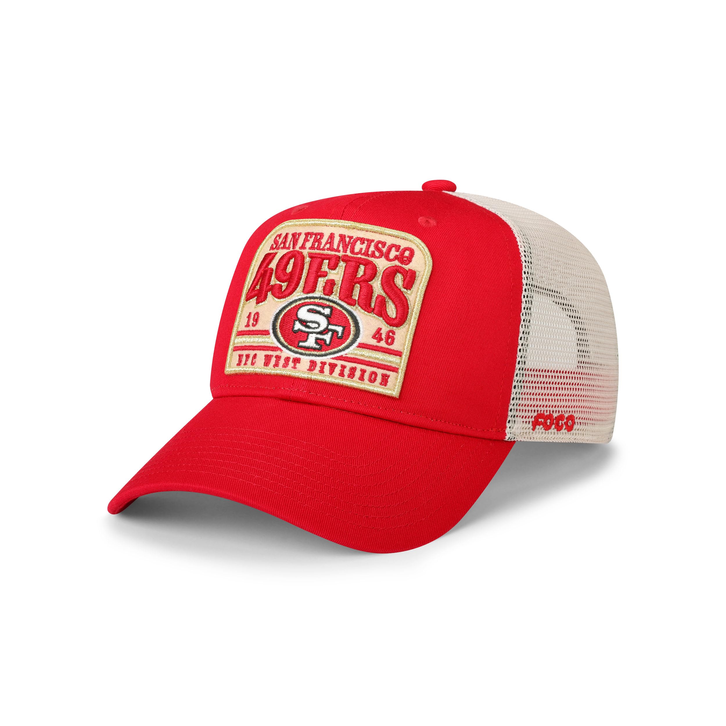 FOCO NFL Mens NFL Team Logo Truckstop Patch Mesh Trucker Rf Hat Caps