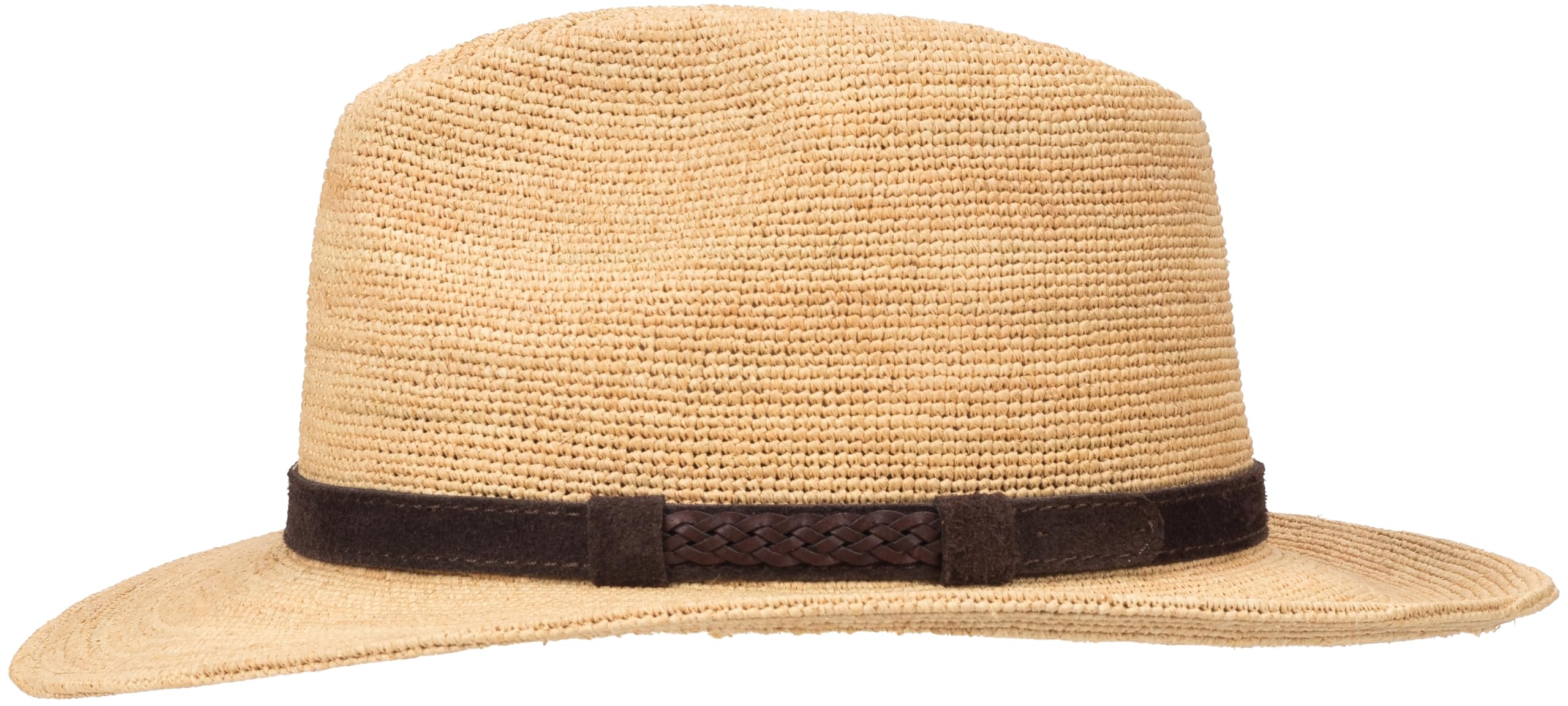SCIPPIS Mendoza Premium Raffia Fedora Hut – Hochwertiger Sommerhut aus gehäkeltem Raffia mit Echtleder-Hutband | Luftig, leicht & flexibel | Sonnenhut