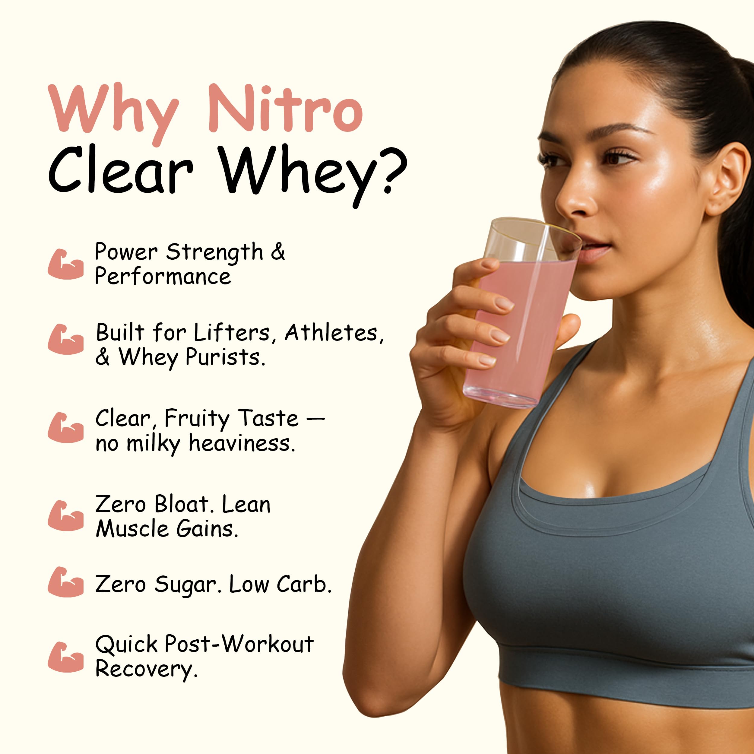 Protyze Nitro Clear Whey Protein (Pink Guava Flavour) | 26 Servings | 30g Protein with 3g Creatine Monohydrate per scoop | Strong Muscle Growth & Recovery — Amazon image 6
